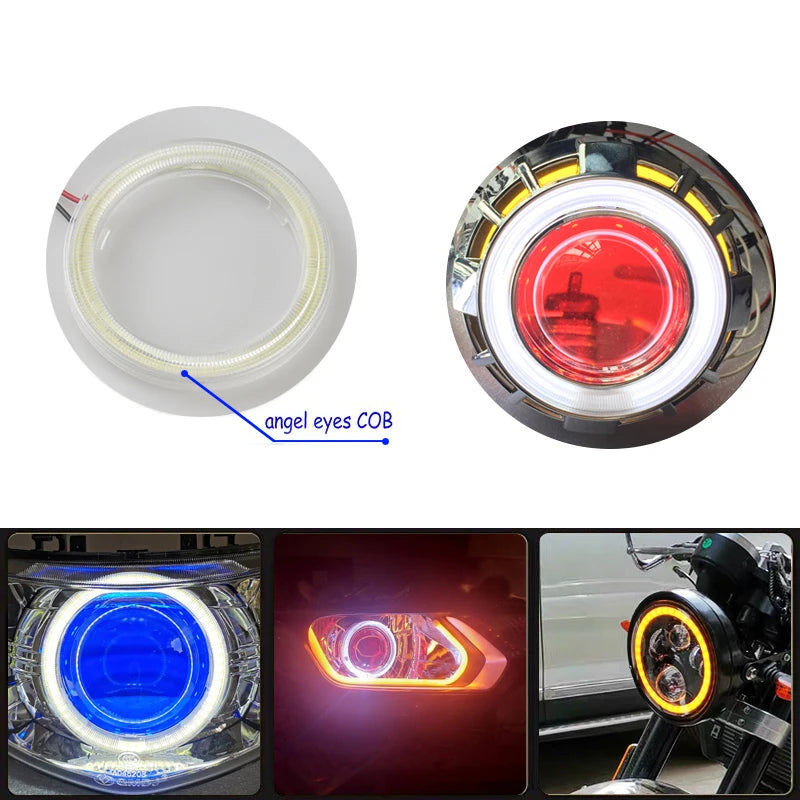 Car Daytime Running Light DRL Fog Light COB LED Headlight Angel Eyes Bulb Halo Ring Lamp DC 12V Styling Light Decorative Lights