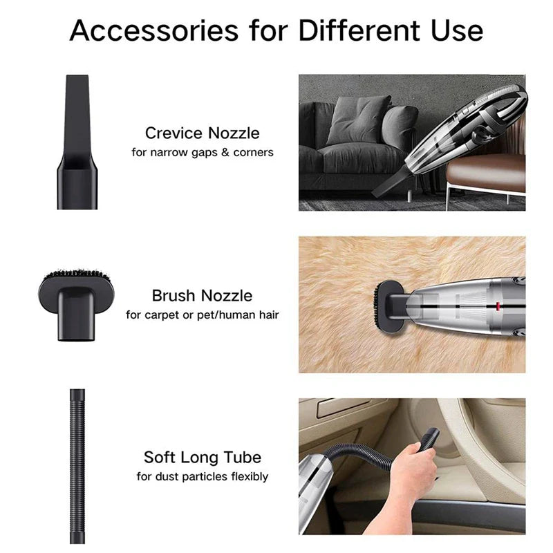 Mini Wet and Dry Handheld Car Vacuum Cleaner Household