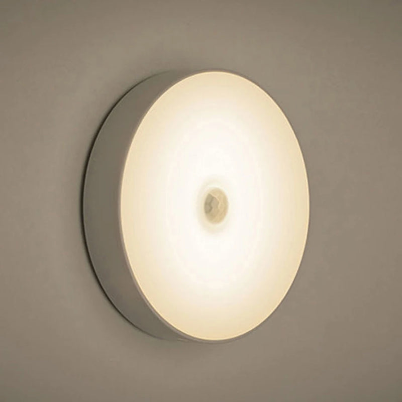 Night Light USB Motion Sensor Charging Round Energy-saving Led Lamp Bedroom Light Corridor Home Bathroom wall lights night light
