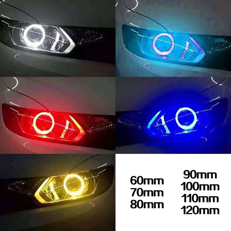 Car Daytime Running Light DRL Fog Light COB LED Headlight Angel Eyes Bulb Halo Ring Lamp DC 12V Styling Light Decorative Lights