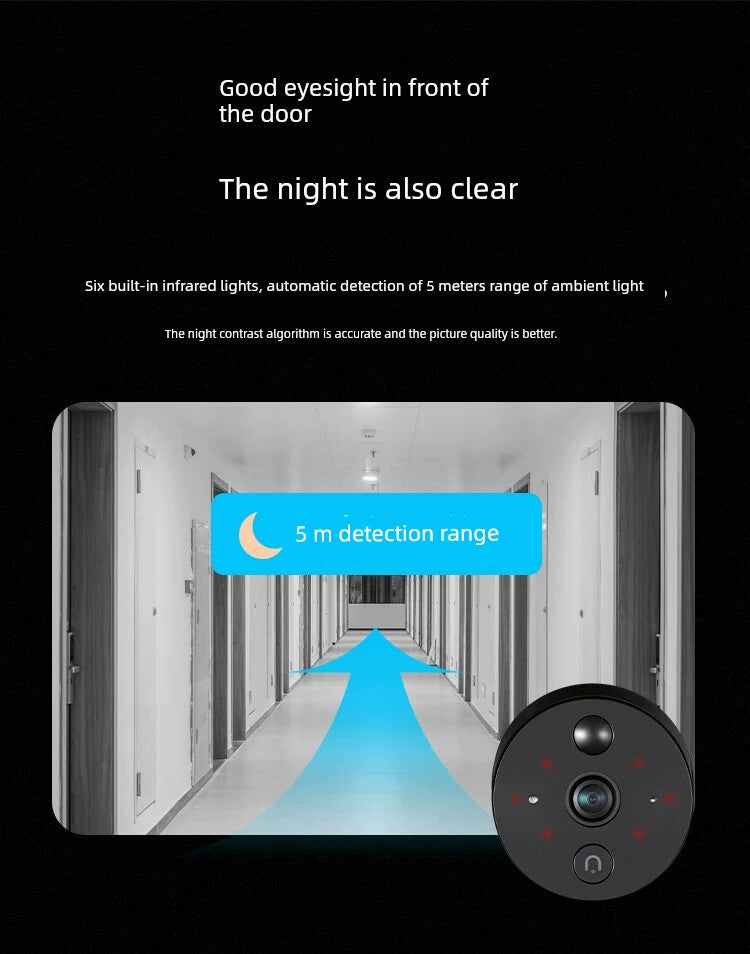 HD Video Doorbell with Display Monitor Camera