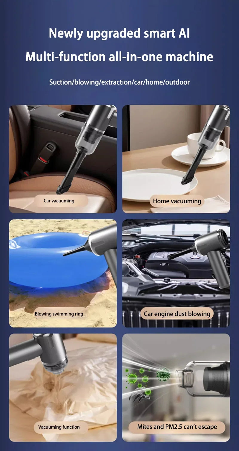 Xiaomi 5 in 1 Car Vacuum Cleaner 1990000PA Powerful Handheld Cleaning Machine For Home Appliance Car Cleaner Wireless Portable