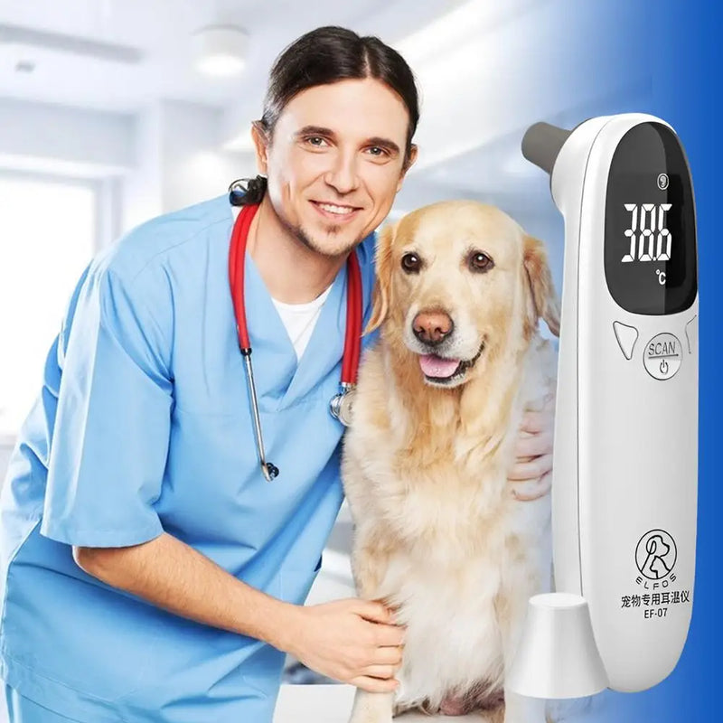 Pet Dog Cat Ear Digital Thermometer Animal Thermometers For Cats Animal Measuring Non-Contact Electronic For Home and Clinic Use