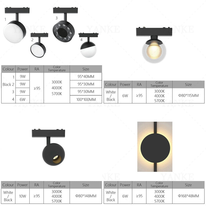 Remote Control LED Smart Track Lights Magnetic Rail Lighting Ultra Thin 6mm Surface Mounted Ceiling System Spodlight Floodlight