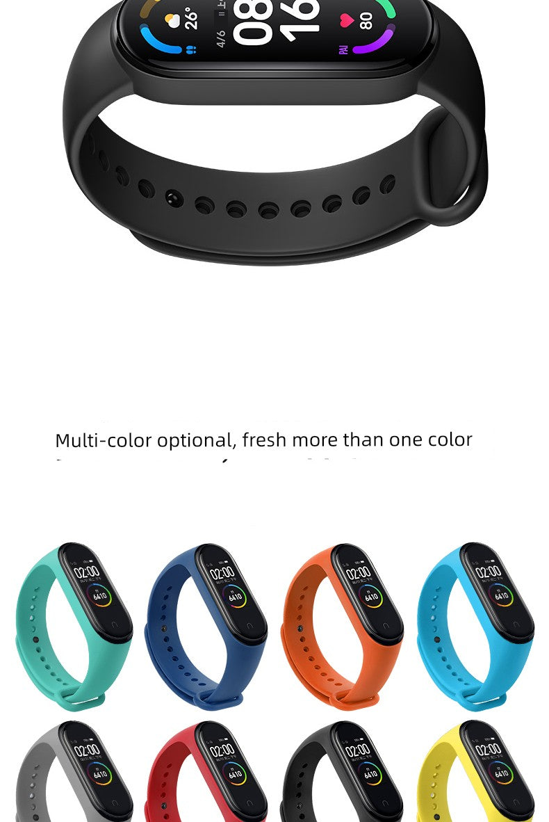 Xiaomi Bracelet 6/5 Strap Smart Sports 3/4nfc Version 2 Generation Female Couple Original Silicone Replacement Hand Bowl Belt