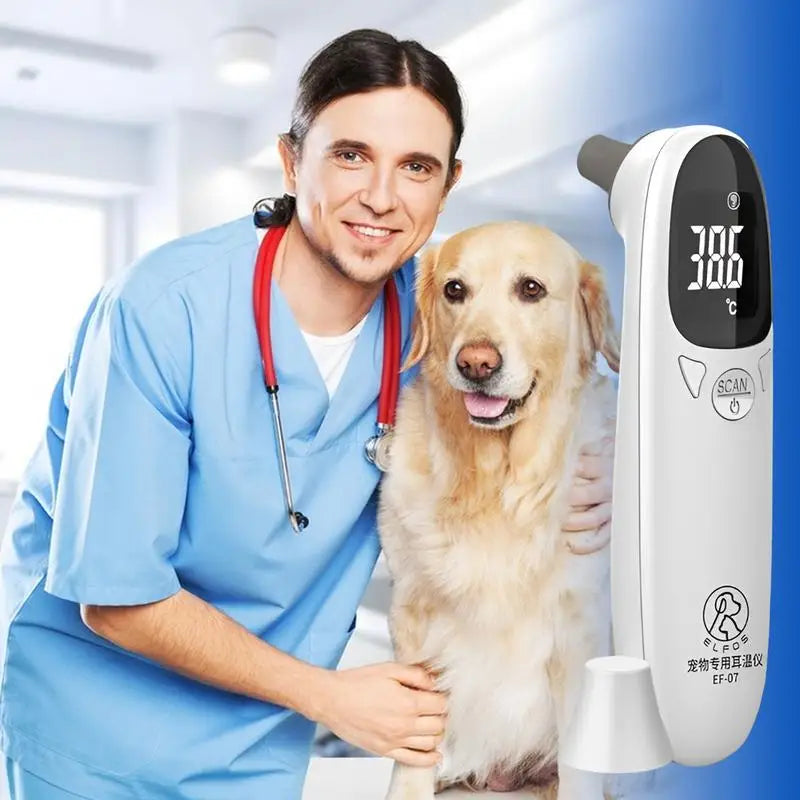 Pet Dog Cat Ear Digital Thermometer Animal Thermometers For Cats Animal Measuring Non-Contact Electronic For Home and Clinic Use