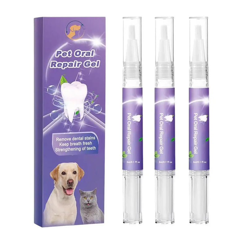 Dog Teeth Cleaning Gel Tooth Repair Teeth Brushing Cleaner Dog Oral Cleansing Gel Pet Breath Freshener Tooth Repair Stain