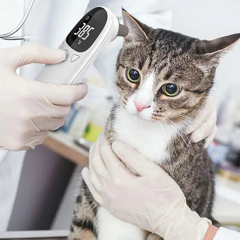 Pet Dog Cat Ear Digital Thermometer Animal Thermometers For Cats Animal Measuring Non-Contact Electronic For Home and Clinic Use