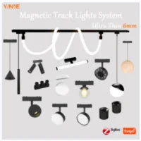 Remote Control LED Smart Track Lights Magnetic Rail Lighting Ultra Thin 6mm Surface Mounted Ceiling System Spodlight Floodlight