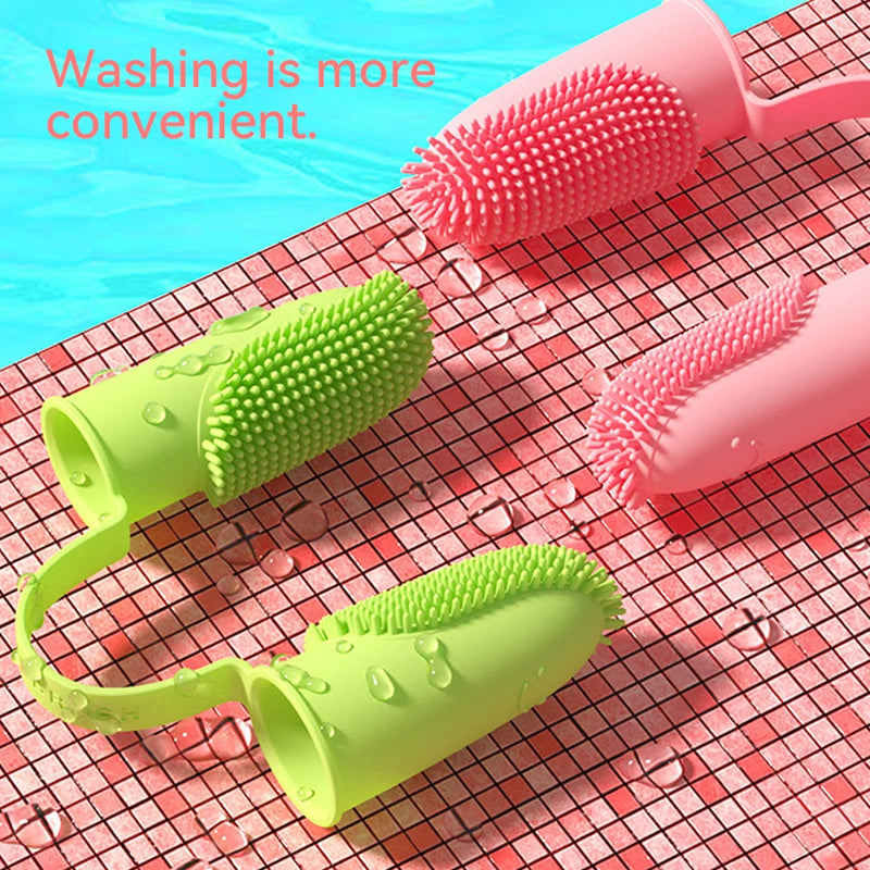 2pcs Dog Super Soft Double Finger Toothbrush Pet Teeth Clean Breath Care TPR Tooth Brush Clean Tool Dog Toothbrush Accessories