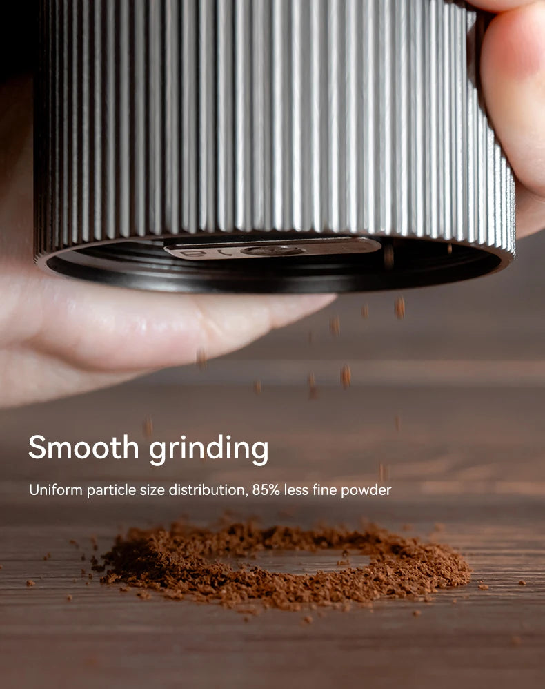 HiBREW Manual Coffee Grinder Aluminum Conical Burr Capacity 22g Hand Coffee Grinder with 11 Levels Adjustable Setting Pour Over