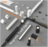 Remote Control LED Smart Track Lights Magnetic Rail Lighting Ultra Thin 6mm Surface Mounted Ceiling System Spodlight Floodlight