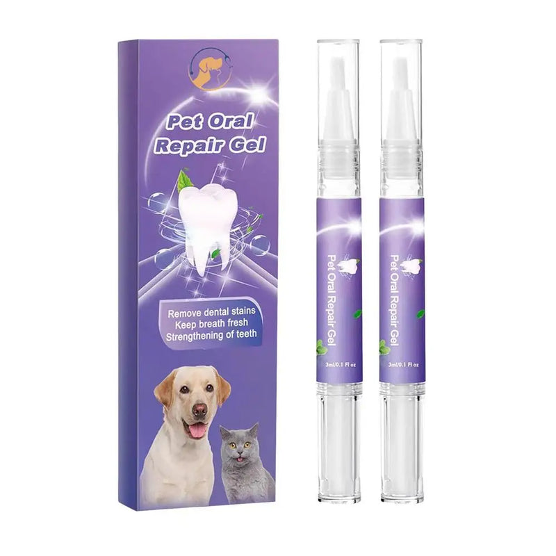 Dog Teeth Cleaning Gel Tooth Repair Teeth Brushing Cleaner Dog Oral Cleansing Gel Pet Breath Freshener Tooth Repair Stain