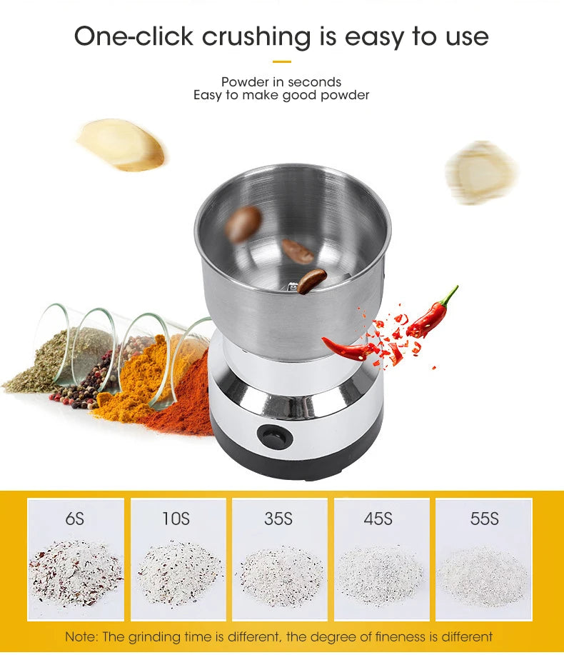 Mini Electric Grinder Household 300ml Ultrafine Baby Food Pulverizer Coffee Grinder Spice Pepper Grinder Grain Mill 2/4 Blades