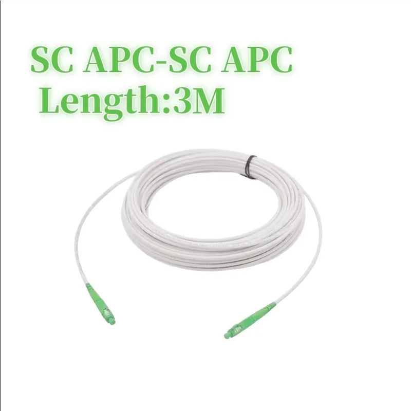 Fiber Optic Wire APC SC to SC Optical Single-mode 1-core G657A1 Indoor Extension Cable 3M/5M/10M/15M/20M Fiber Optic Patch Cord