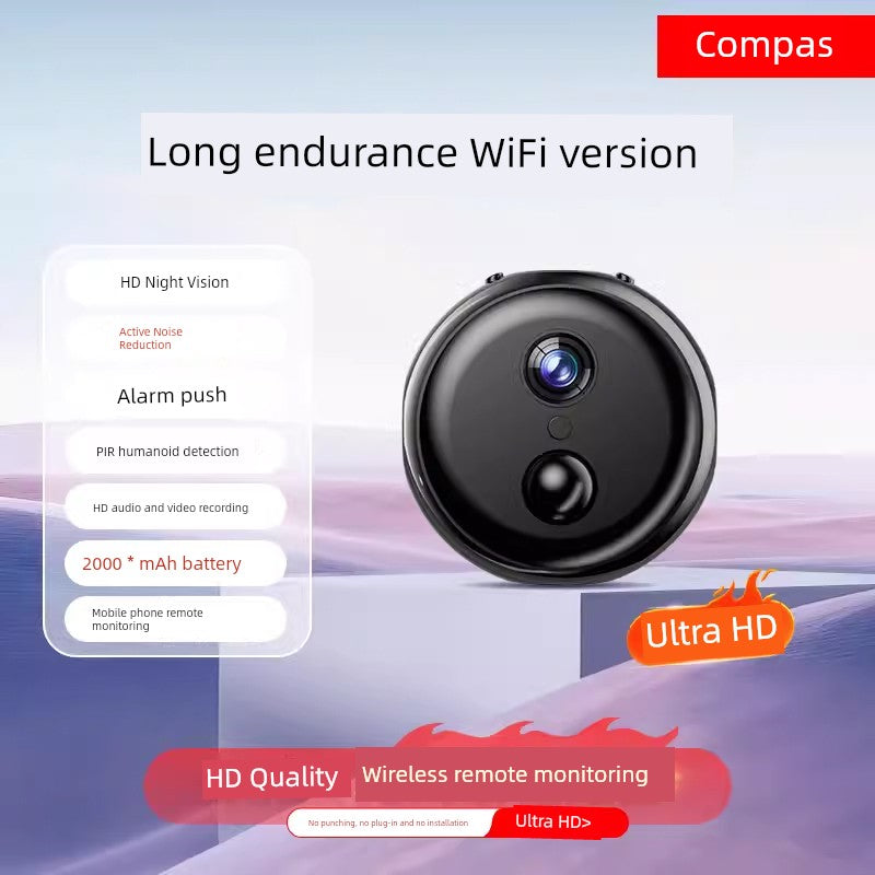 Camera For Home Connected Mobile Phone Remote 360 Degrees No Dead Angle Monitor Wireless WiFi Plug-in-Free HD Night Vision