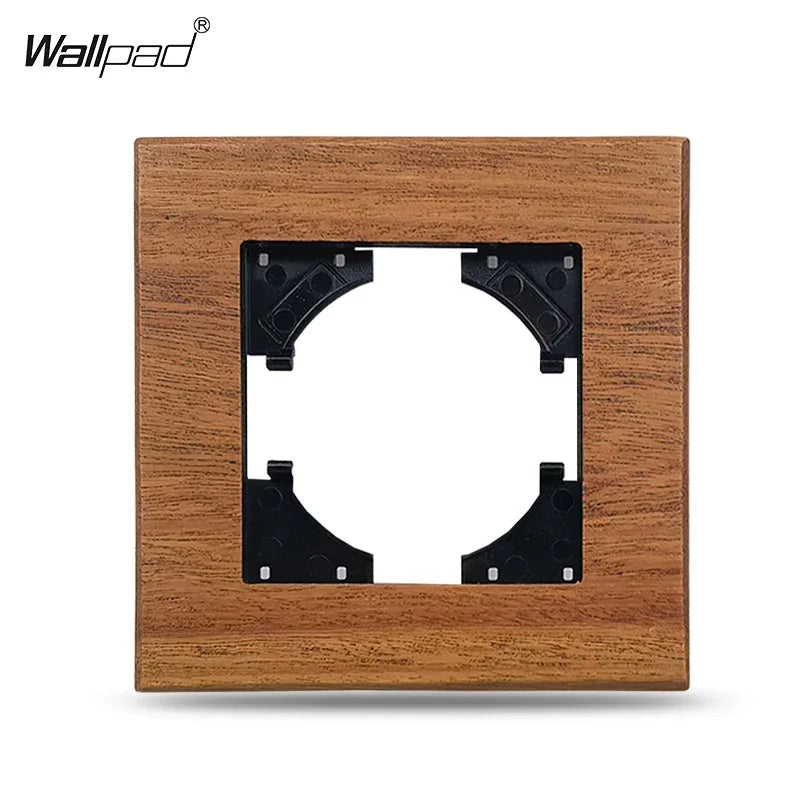 EU Neutral Wood Wall Panels  FAN Reset Retro Electric Switch Euro French Power Socket with Type A C USB Fast Outlet TV Data Cat6