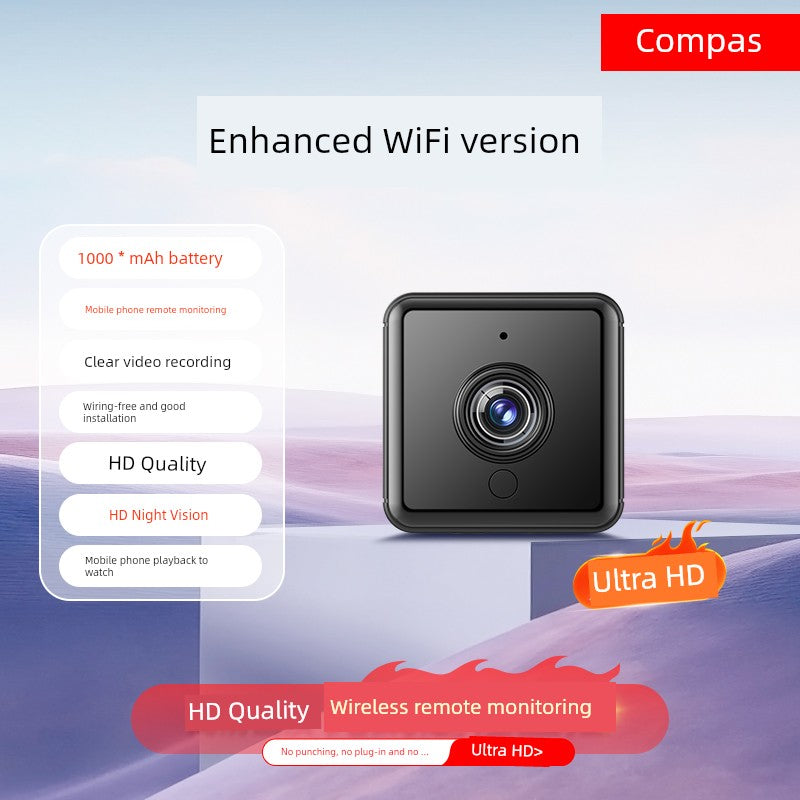 Camera For Home Connected Mobile Phone Remote 360 Degrees No Dead Angle Monitor Wireless WiFi Plug-in-Free HD Night Vision