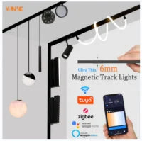 Remote Control LED Smart Track Lights Magnetic Rail Lighting Ultra Thin 6mm Surface Mounted Ceiling System Spodlight Floodlight