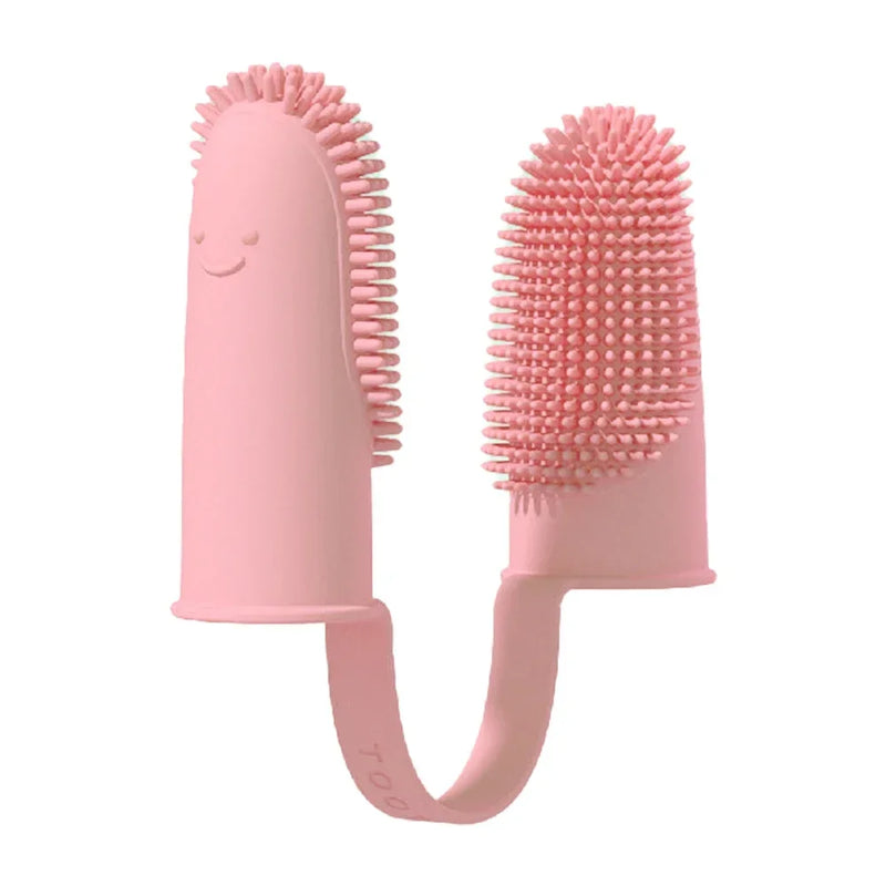 2pcs Dog Super Soft Double Finger Toothbrush Pet Teeth Clean Breath Care TPR Tooth Brush Clean Tool Dog Toothbrush Accessories