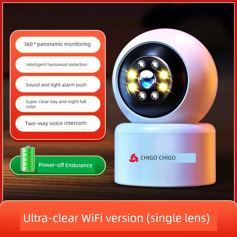 Chigo Wireless Camera For Home WiFi Monitor Indoor HD Night Vision Mobile Phone Remote Home with Voice