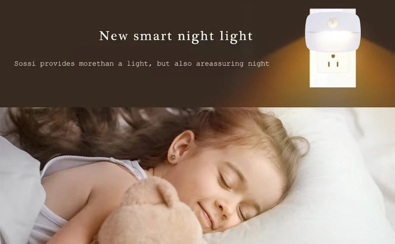 LED Night Light EU Plug In Smart Motion Sensor Light 220V Wall Lamp for Home Aisle WC Hallway Stair Kitchen Bedroom Night Lamp