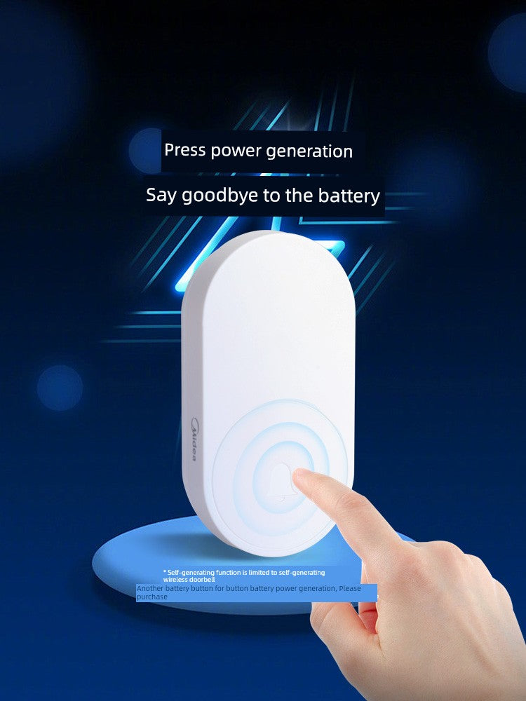 Midea Doorbell Wireless For Home Smart Ultra Distance Spontaneous Digital Remote Control One to One Elderly Patients Beeper