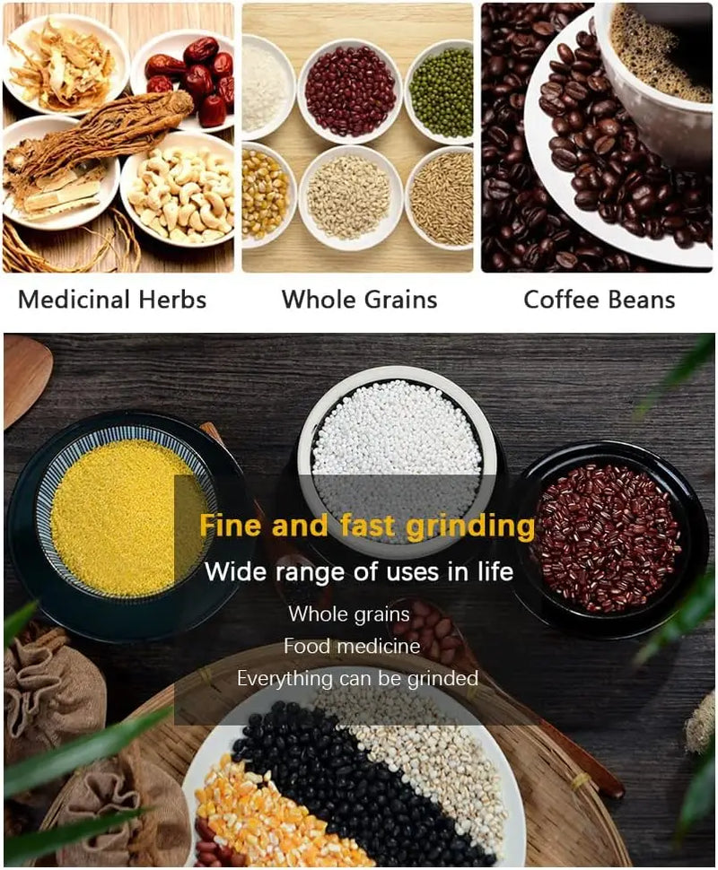 Kitchen Multifunctional 4 Blade Grain Grinder Coffee Chopping Home Electric Coffee Grinder Nut Bean Flavor Blender