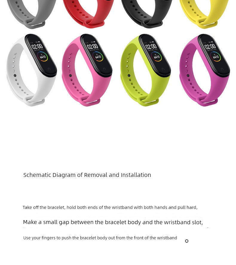 Xiaomi Bracelet 6/5 Strap Smart Sports 3/4nfc Version 2 Generation Female Couple Original Silicone Replacement Hand Bowl Belt