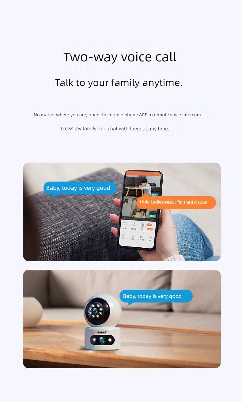 Chigo Wireless Camera For Home WiFi Monitor Indoor HD Night Vision Mobile Phone Remote Home with Voice