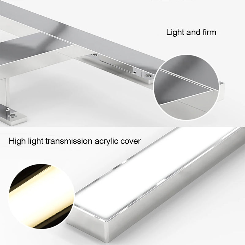 5W 8W Modern Led Mirror Light AC90-260V Wall Mounted Industrial Wall Lamp Bathroom Light Waterproof Stainless Steel Vanity Light