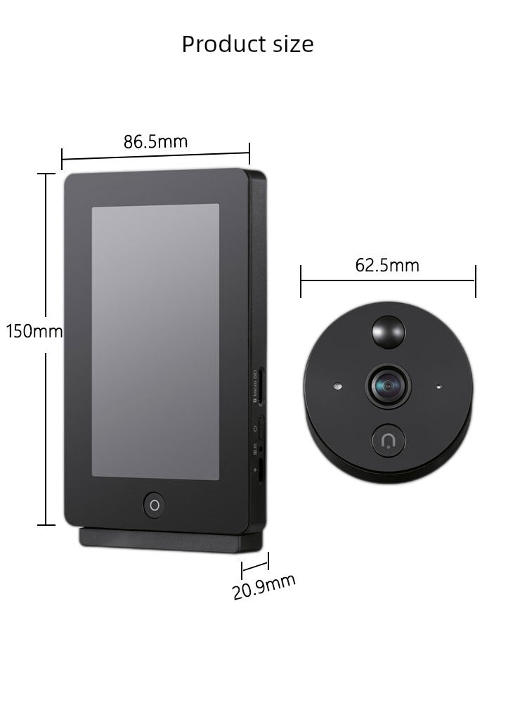 HD Video Doorbell with Display Monitor Camera