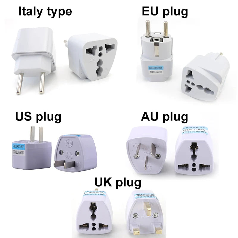 Universal AC Power Wall Charger Adapter Converter Travel 2 Round Pin Socket US/UK/AU/DE/itlay EU Plug U26