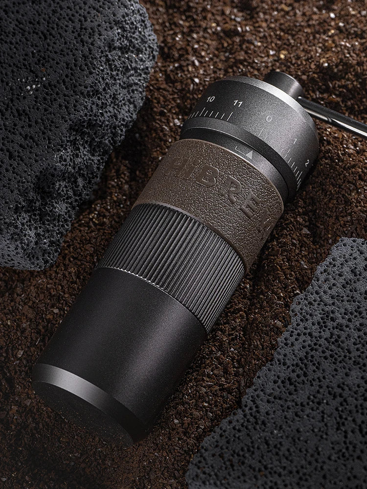 HiBREW Manual Coffee Grinder Aluminum Conical Burr Capacity 22g Hand Coffee Grinder with 11 Levels Adjustable Setting Pour Over