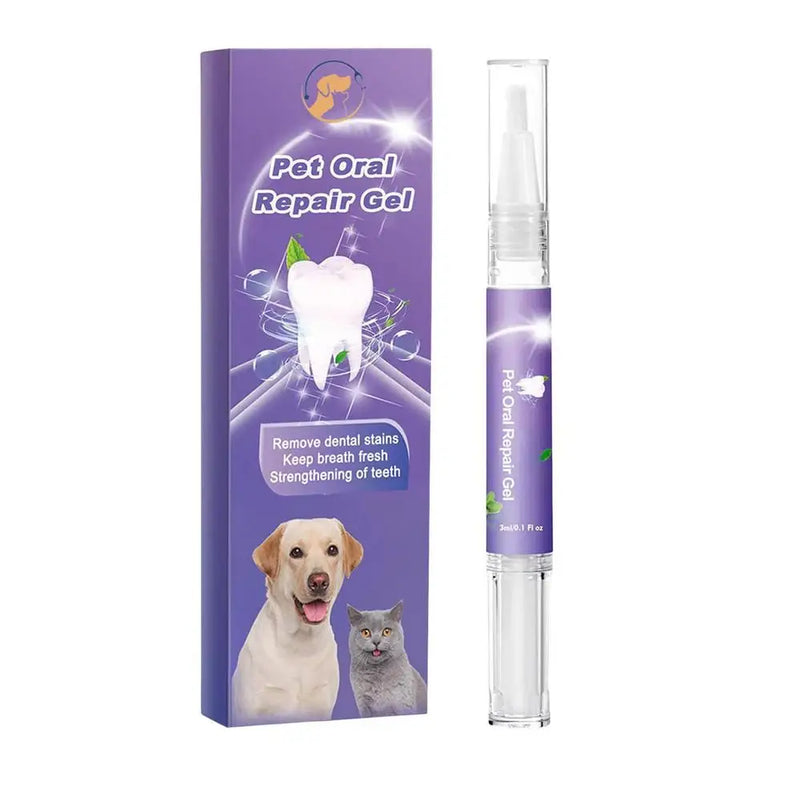 Dog Teeth Cleaning Gel Tooth Repair Teeth Brushing Cleaner Dog Oral Cleansing Gel Pet Breath Freshener Tooth Repair Stain