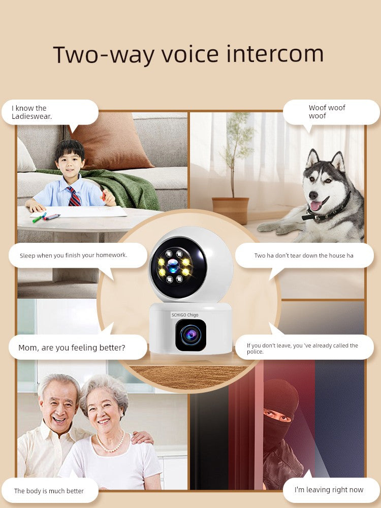 Chigo Wireless Camera For Home WiFi Monitor Indoor HD Night Vision Mobile Phone Remote Home with Voice