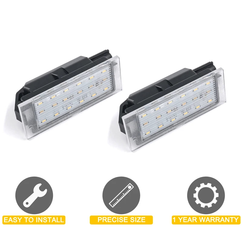 12V LED Number Plate Lamp For Smart 453 Fortwo 2014 2015 2016 2017 2018 2019 2020 2021 White License Plate Light Assembly