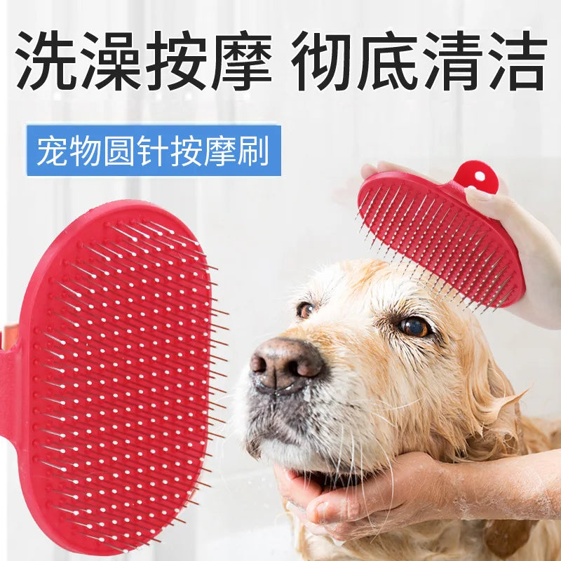 Hot Sale Pet Dog Cat Bath Brush Comb Rubber Glove Hair Fur Grooming Massaging Massage Pin Pet Shower Dog Brush Pets Supplies