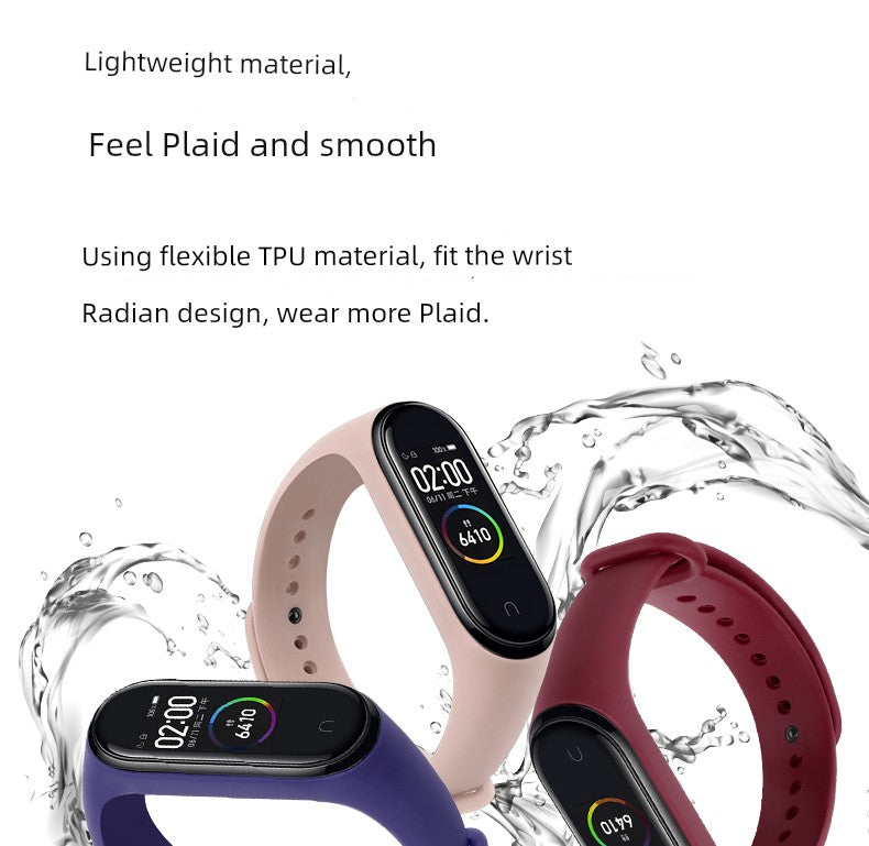 Xiaomi Bracelet 6/5 Strap Smart Sports 3/4nfc Version 2 Generation Female Couple Original Silicone Replacement Hand Bowl Belt