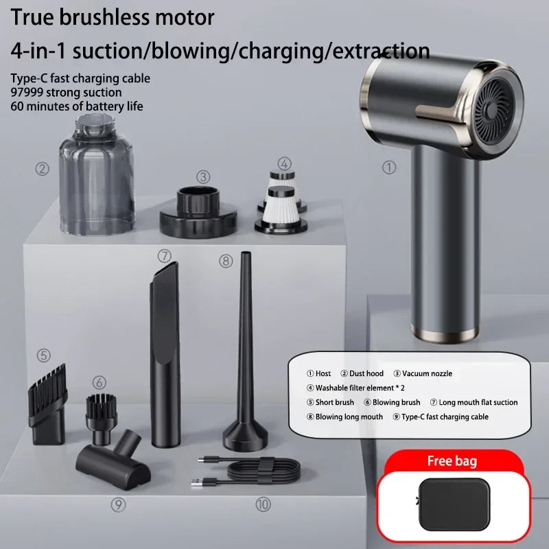 Xiaomi 5 in 1 Car Vacuum Cleaner 1990000PA Powerful Handheld Cleaning Machine For Home Appliance Car Cleaner Wireless Portable