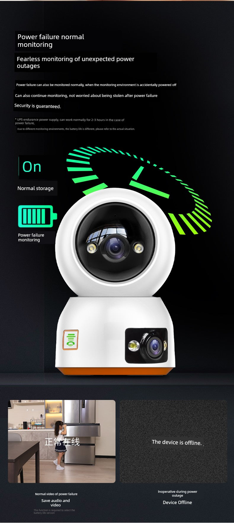 Indoor HD Night Vision Intelligent Network Monitor Wireless